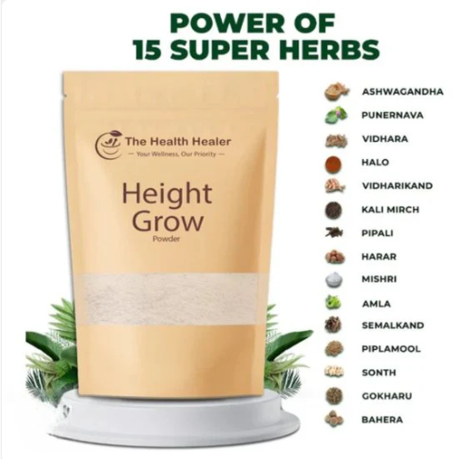 The Health Healer Height Growth Powder | Nutritional Supplement | Wellness & Fitness Support 70g